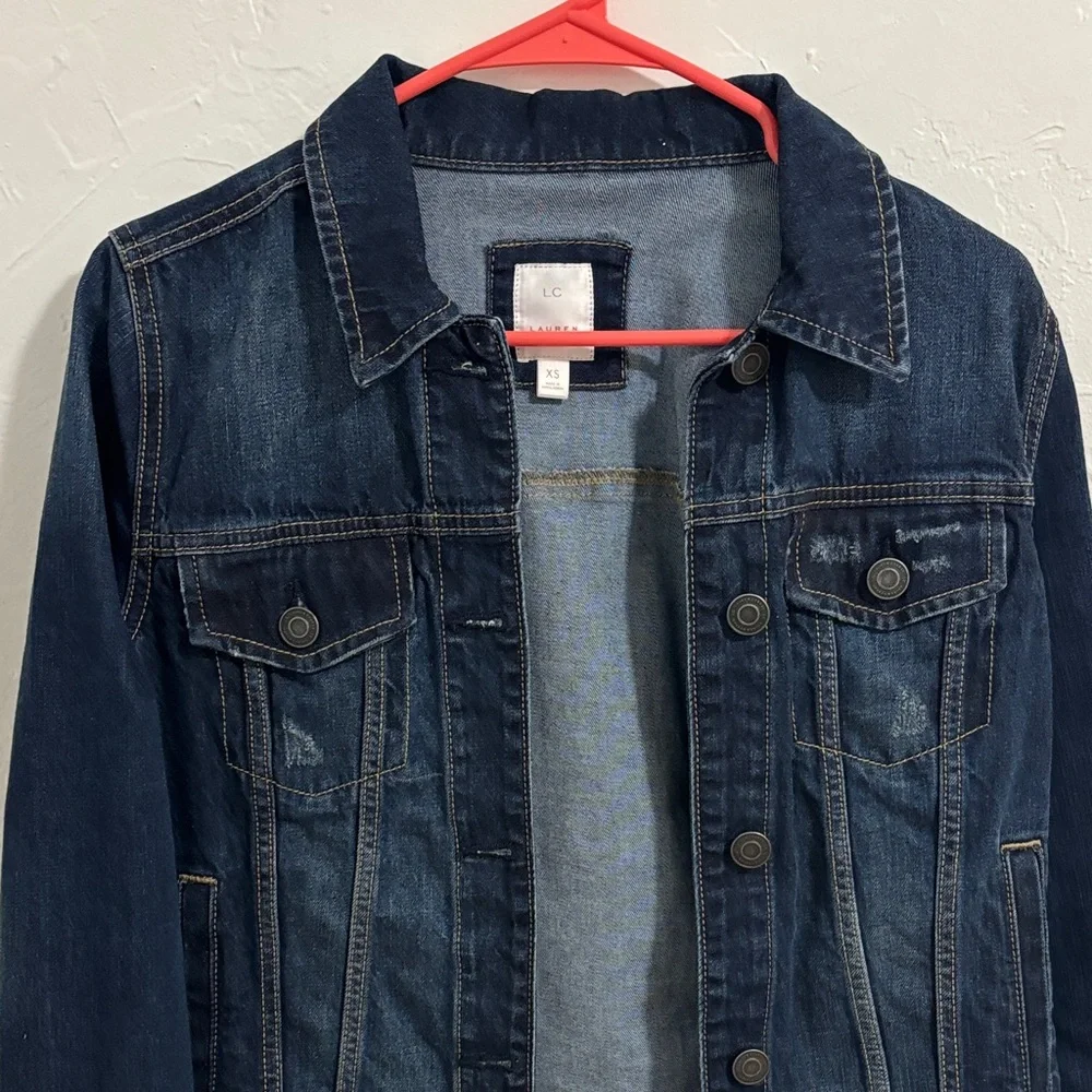 LC Lauren Conrad Dark Blue Jean Jacket